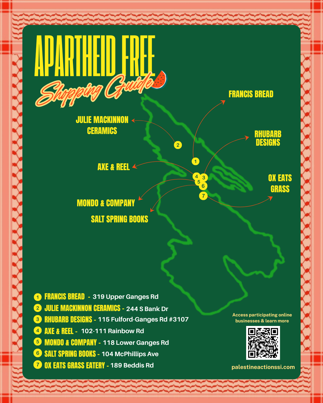 Salt Spring Island Apartheid Free Shopping&nbsp;Guide